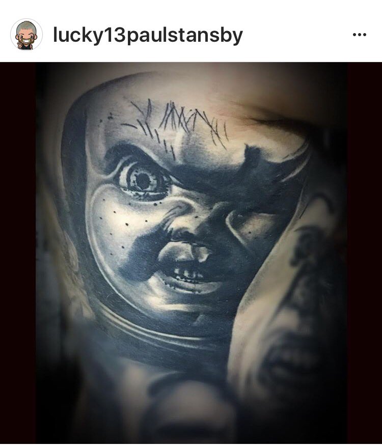 lucky13ipwich's tweet photo. #Chucky #horror #frontpiece #tattoo #lucky13ipswich #paulstansby #tattooartist #ipswich #childhood #HorrorMovies #dark #skinart #art #ink https://t.co/r8DlBB3KpZ