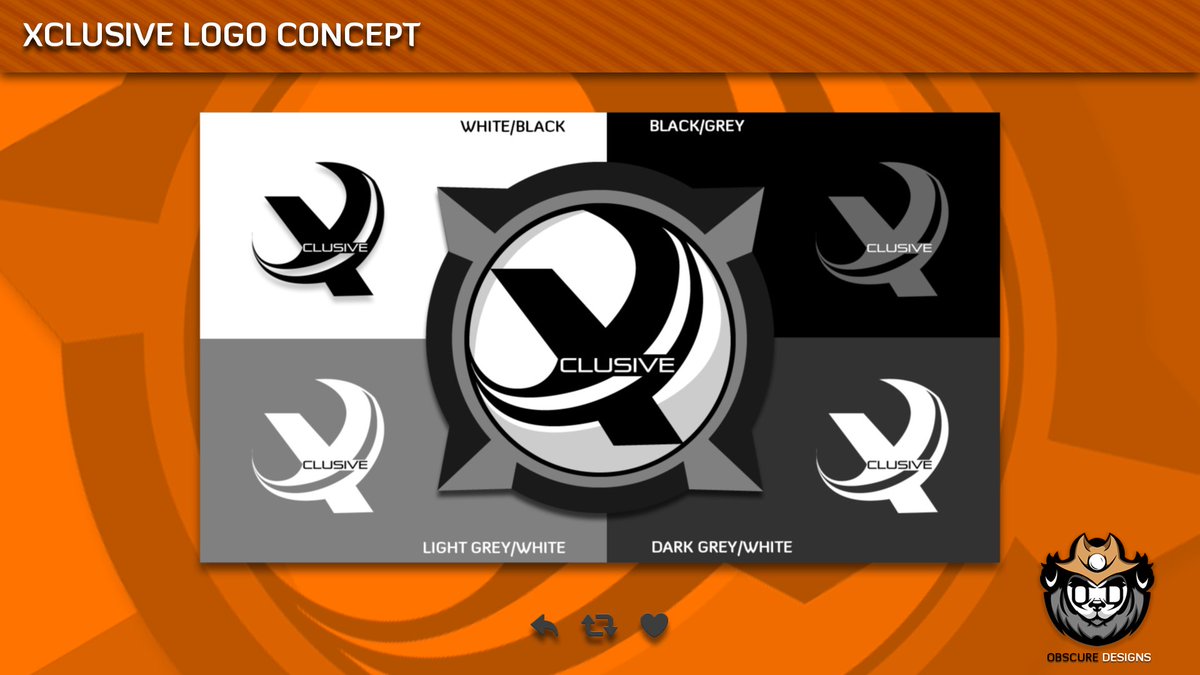 DesignObscure's tweet image. Xclusive Logo Concept. Thought?