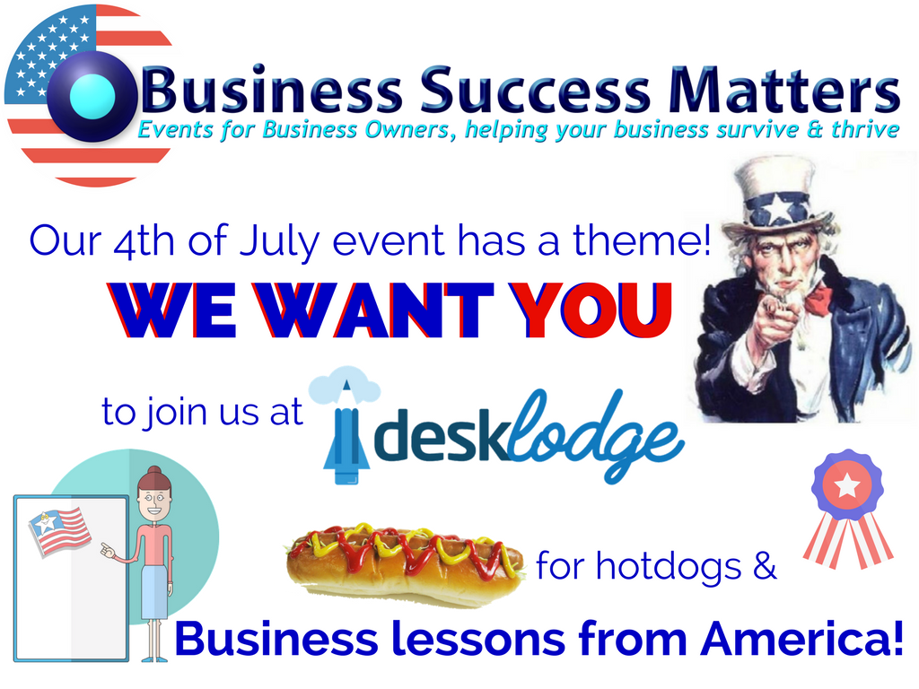 this month's event @DesklodgeHemel is 4th of July <a href="/cnpbennett1/">Charles Bennett</a> <a href="/MindyGK/">Mindy Gibbins-Klein</a> <a href="/thejulieholmes/">Julie Holmes</a> <a href="/ChrisPikeuk/">Christopher Pike</a> #speakers bit.ly/BizSuccessM