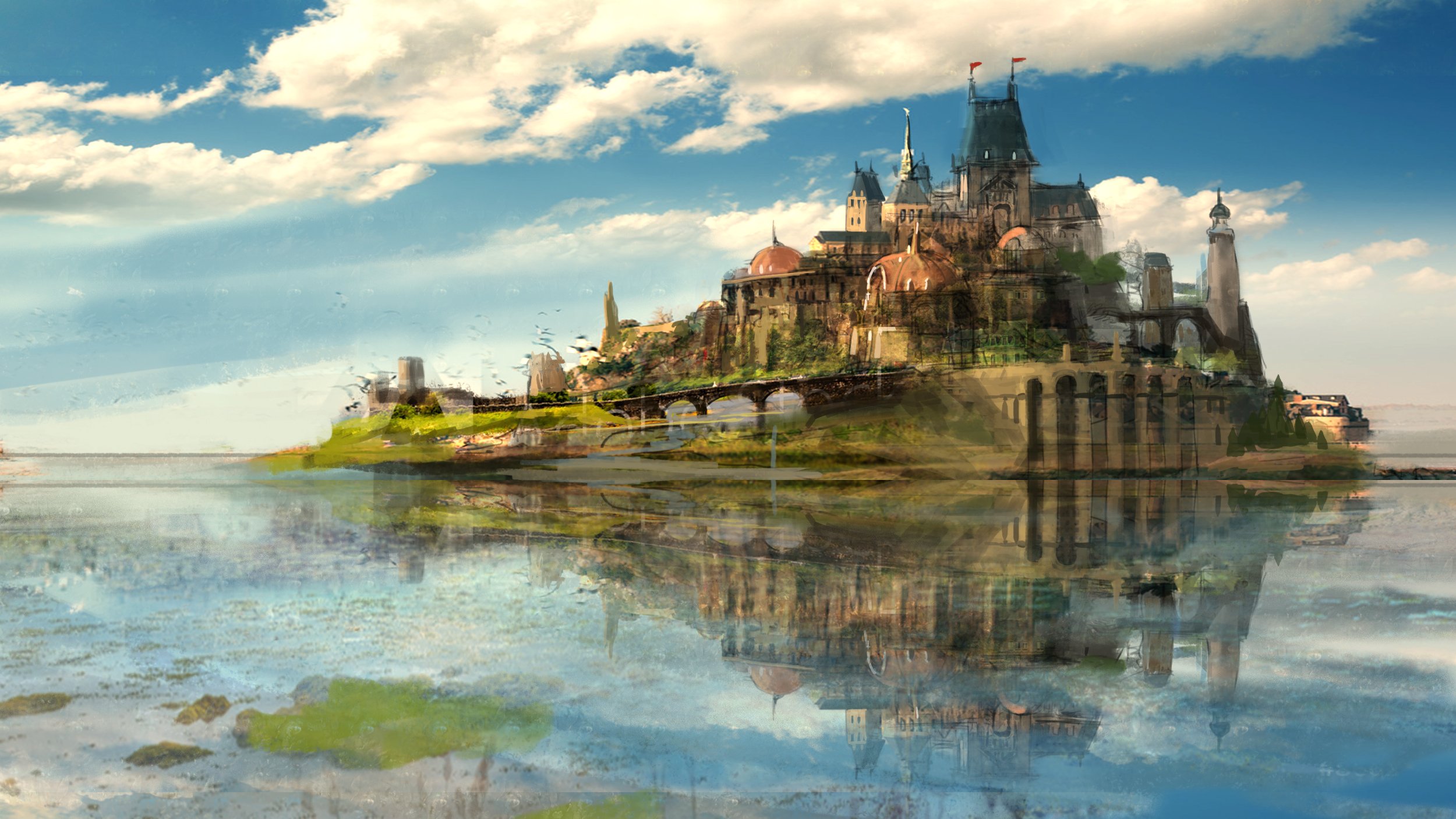 よー清水 画集発売中 Adobe Systemsさまのご依頼で Adobe Stock Photoの広告イラスト制作とcm出演しました ファンタジーの島をstock Photoを使ってsfに変えたりしてます T Co 2rgvzkhhu5 Twitter