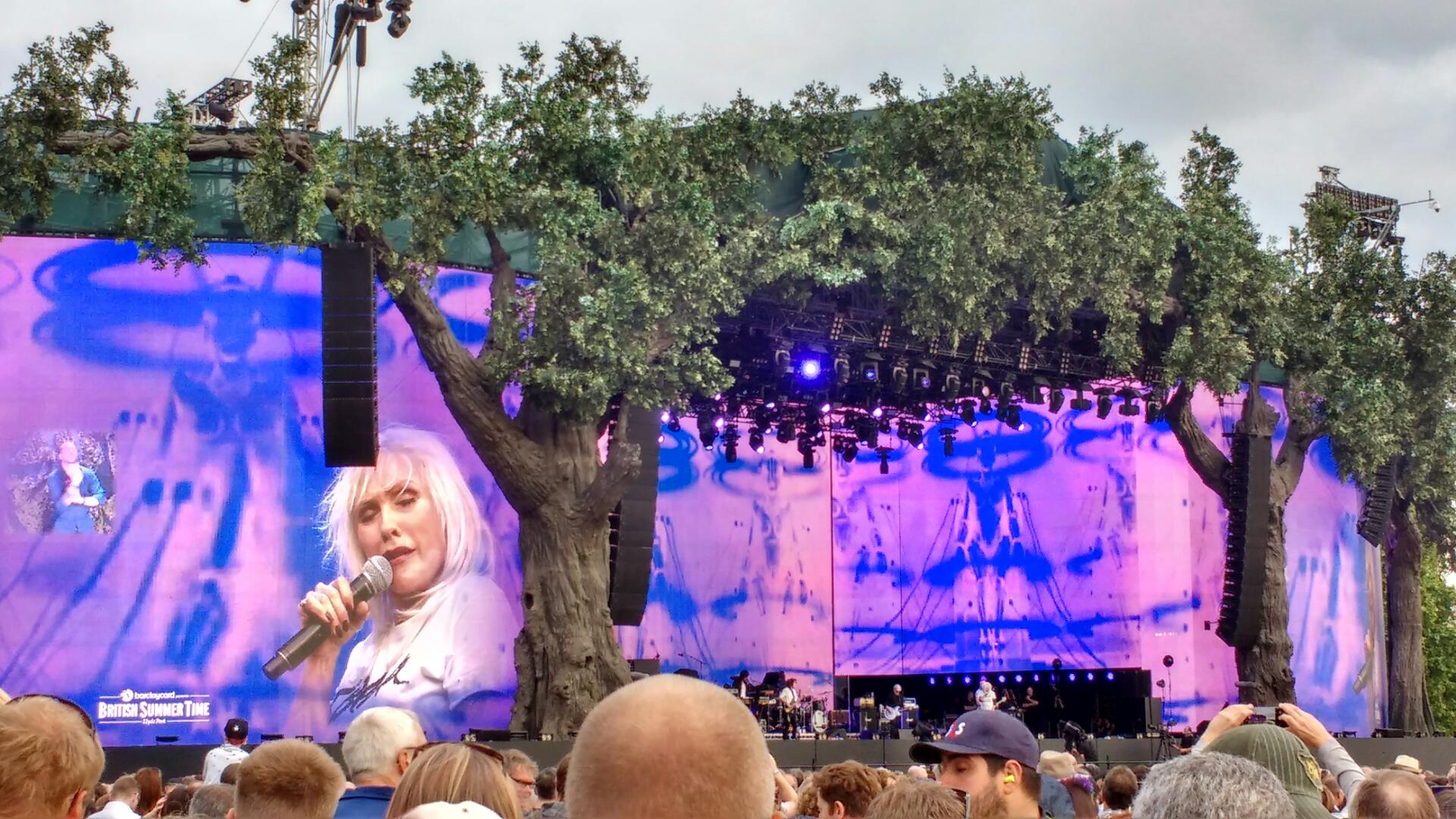 Happy birthday to Debbie Harry. Here she is yesterday in Hyde Park singing Maria in front of a bunch of Marias: 