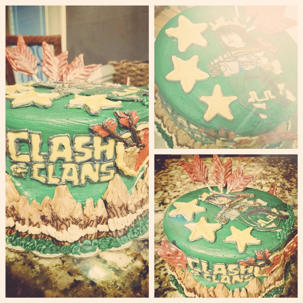 ClashCouch's tweet image. RT &amp;amp; win my #clashofclans birthday cake! Ill ship anywhere! Theclashcouch.com #GamersUnite #birthdaycake winner drawn monday!