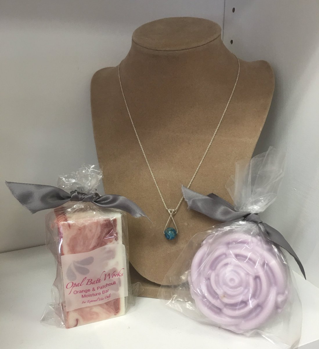 Gorgeous necklace - your choice of color &amp; also 2 soaps only $25, a $39 value! Thru July 7th. #leonardtownsummersale #somd #opalgallery