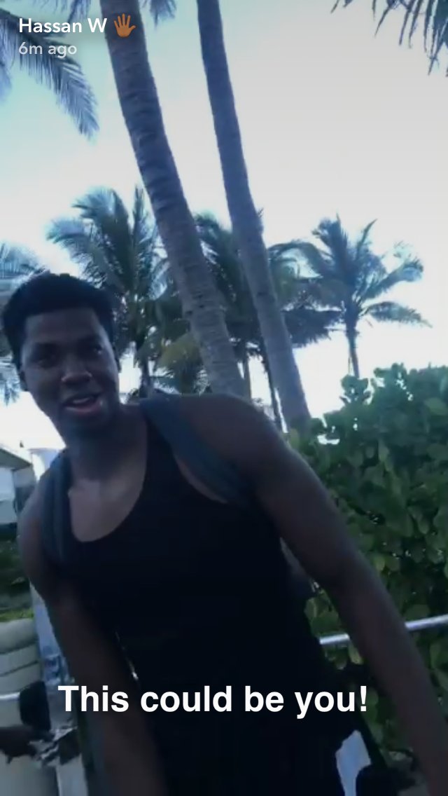 . @MiamiHEAT center Hassan Whiteside recruits Gordon Hayward on Snapchat #Heat bit.ly/2tx60Y3 https://t.co/Gio426J3sl