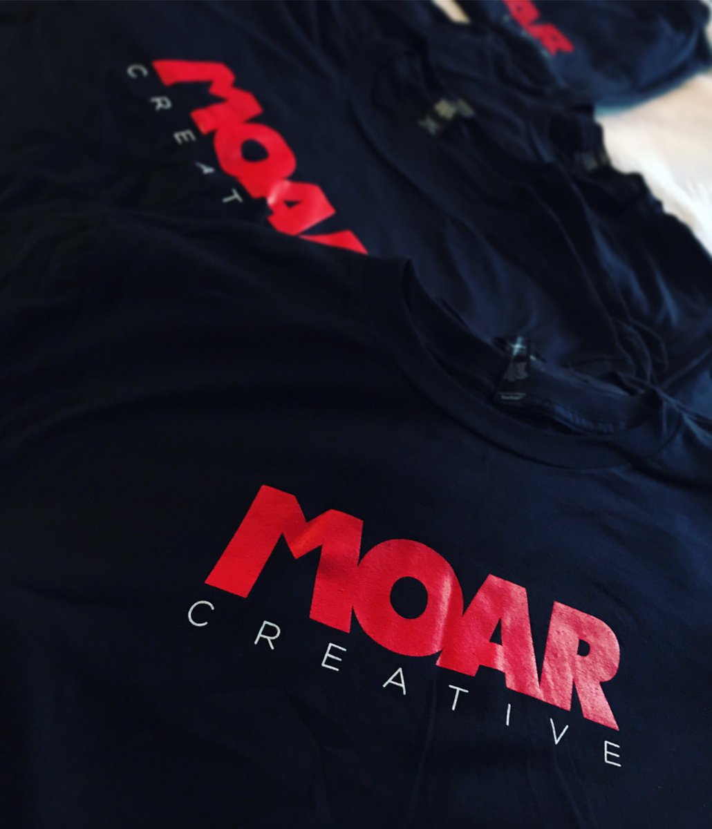 MOAR_Creative's tweet photo. Getting ready to send out some MOAR shirts to the winners of our recent giveaway! Be sure to follow us for future giveaways. #CreateMOAR https://t.co/t4axKUxDVw
