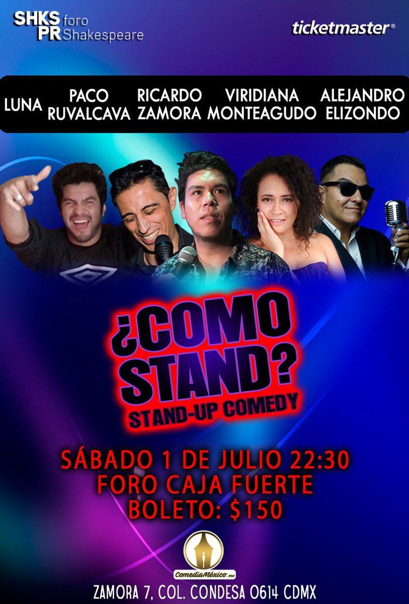 #Mexico No te lo pierdas #Sabado de #StandUp  🤣😂 
➡️ 2x1 en Taquilla <a href="/ForoShakespeare/">Foro Shakespeare</a>⬅️ #Teatro #Arte #CDMX
 <a href="/comedia_mexico/">Comedia México</a> Hoy 1 de Julio