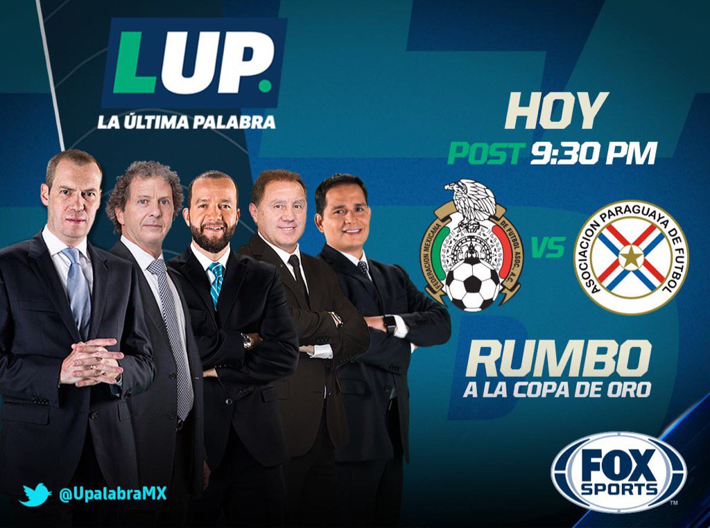 guzmanjuegue's tweet photo. Ya viene @UpalabraMX con @andremarinpuig y la mesa de análisis después del #MEXvPAR en @FOXSportsMX #TriEnLUP https://t.co/kHlggLvOjA