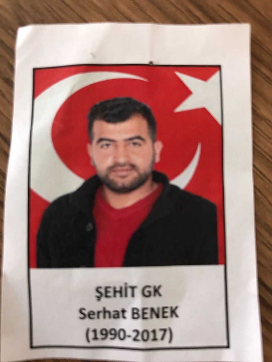 Şırnak/Uludere şehidimiz, kahraman Güvenlik Korucumuz Serhat Benek. Ruhun şad, mekanın cennet olsun yiğidim..