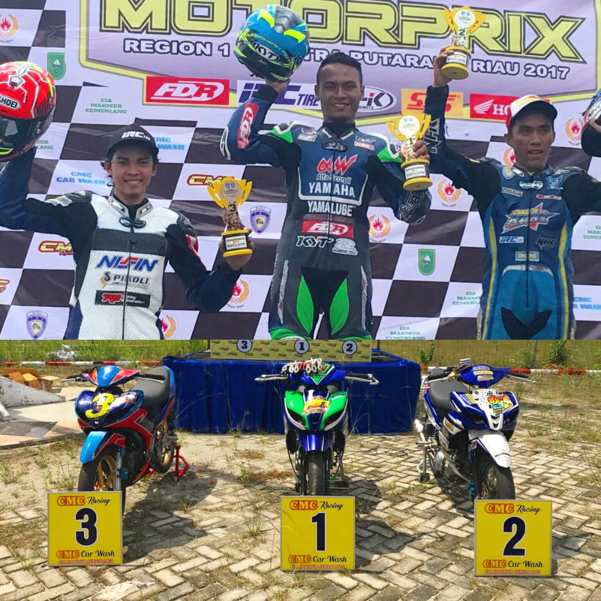 YamahaRacing_Id's tweet photo. Jupiter Z1, berhasil mendominasi di kelas MP2, MP reg.1 putaran ke-4, Sport Center Bangkinang, Riau #motoprix #region1 #Sumatera https://t.co/0lf1NCDrKR