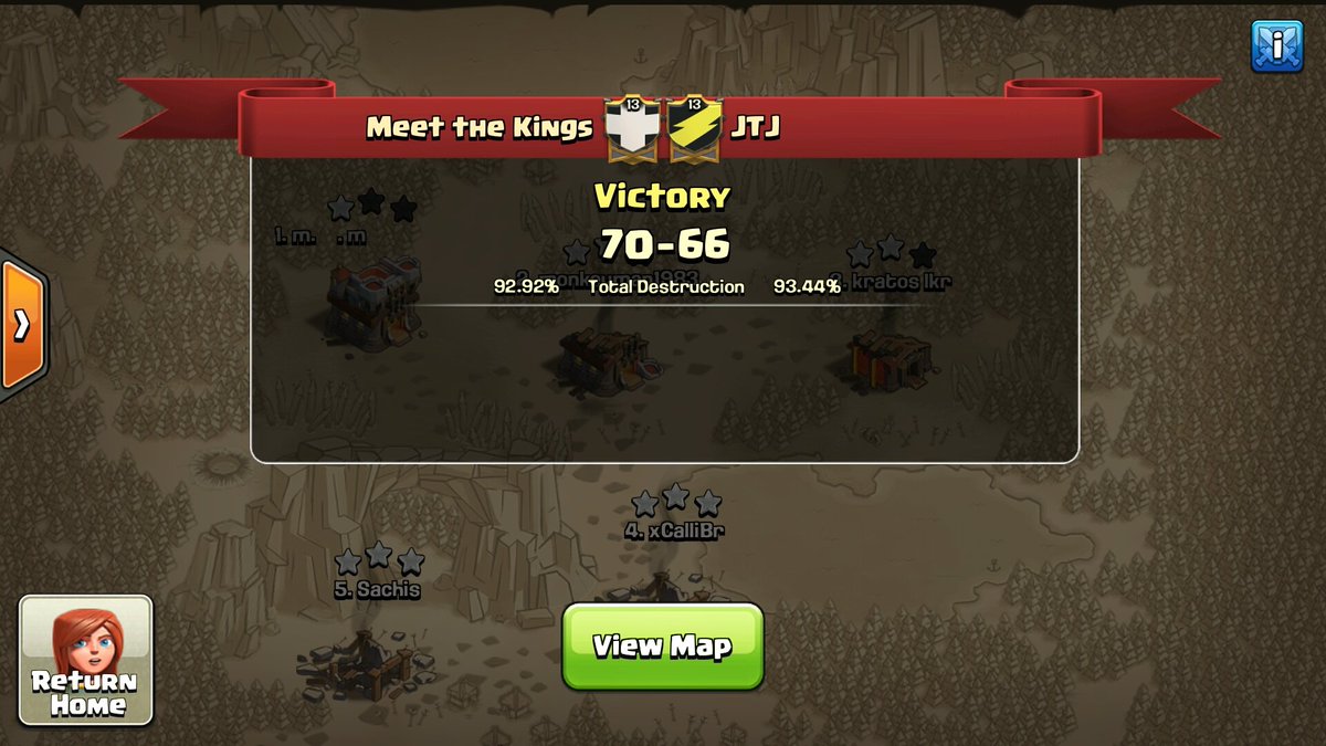 The Kings into the CWL Lite final 🍻 Ggwp JTJ GL for the next season <a href="/champwarleague/">Champions War League</a> <a href="/RAC_coc/">Reddit Alliance Clans</a> <a href="/ClashofClans/">Clash of Clans</a>