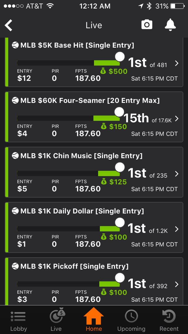 mckc514's tweet photo. @TommyG @Jeff_Mans @GuruEliteDFS Elite Mafia and some such 😮💵 https://t.co/UJSxZOmtyy