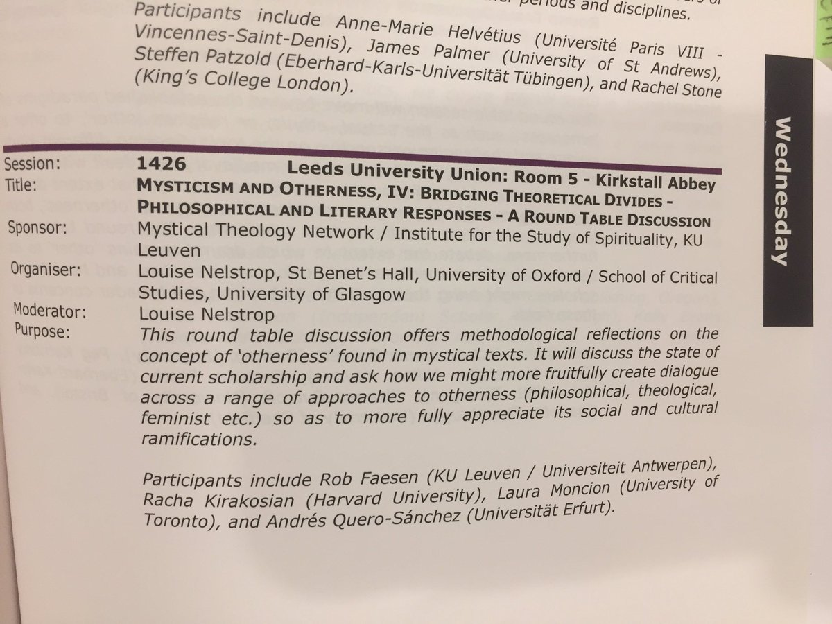 Join us at #IMC2017 this Wednesday for panels exploring #mysticism and #otherness