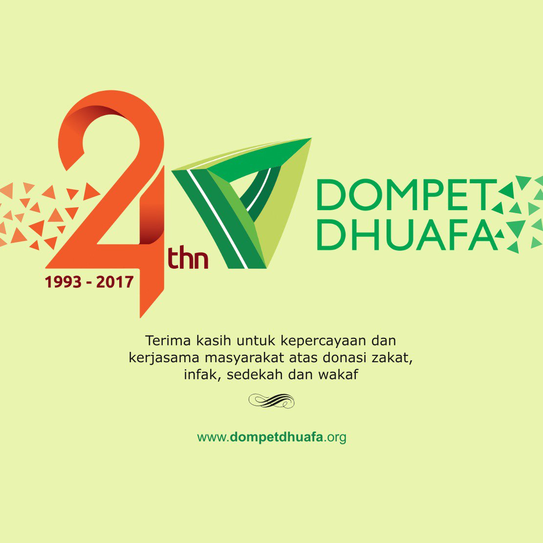 11. Terima kasih utk Seluruh Masyarakat Indonesia &amp; Dunia yg tlah bersama membentang kebaikan slama #24thDompetDhuafa