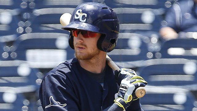 MiLB's tweet photo. Thriving since a promotion to @BiscuitBaseball, Rays prospect Dalton Kelly goes 5-for-5 &amp; nearly hits for the cycle. https://t.co/ChOwe0wcDw https://t.co/yWMgzY4t72
