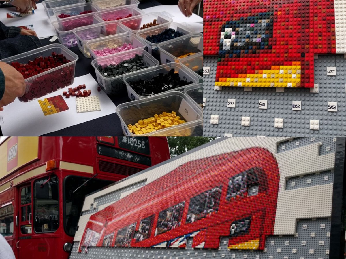 FloodwaterFilms's tweet photo. Great day in London yesterday! Including a stop by the #LEGOLondonBus and a chance to help build a new #LEGO  mosaic https://t.co/3peUJzsUzG