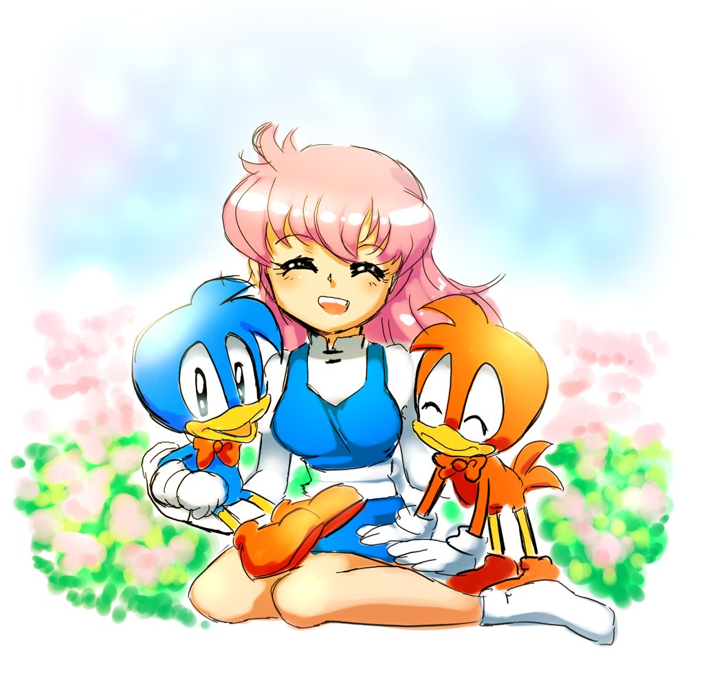 CptRetroBlue's tweet image. Lucy and her ducky guardians. #Sega #GamersUnite #DynamiteDux