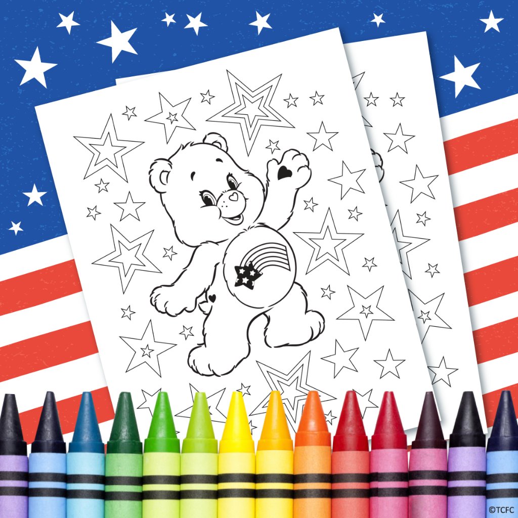 Spend time #coloring with your little ones - here's an #America Cares Bear activity sheet! ✍ 

spr.ly/60168otTw #July4th