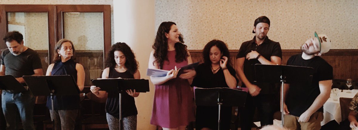 APACnyc's tweet photo. Looking back at our reading of HABLAS Y TE SALVAS last week at @TacubaNYC! Thx to @KaufmanAstoria for having us at your 1st #BackLot2017! https://t.co/7hirWreeVl