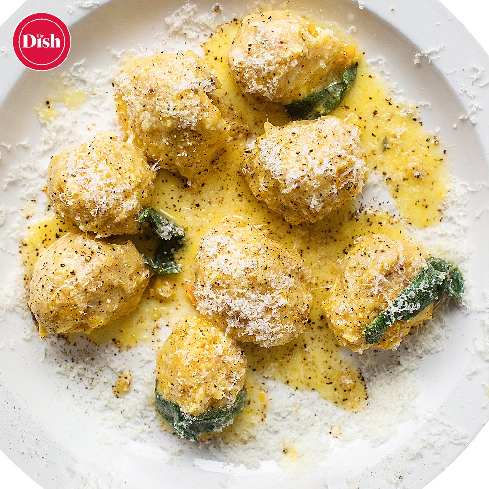 Gnudi of pumpkin and ricotta <a href="/Padella_Pasta/">Padella</a> <a href="/Trullo_LDN/">Trullo Restaurant</a> #TheDish #SundayTimes thetim.es/2s4ZxiX