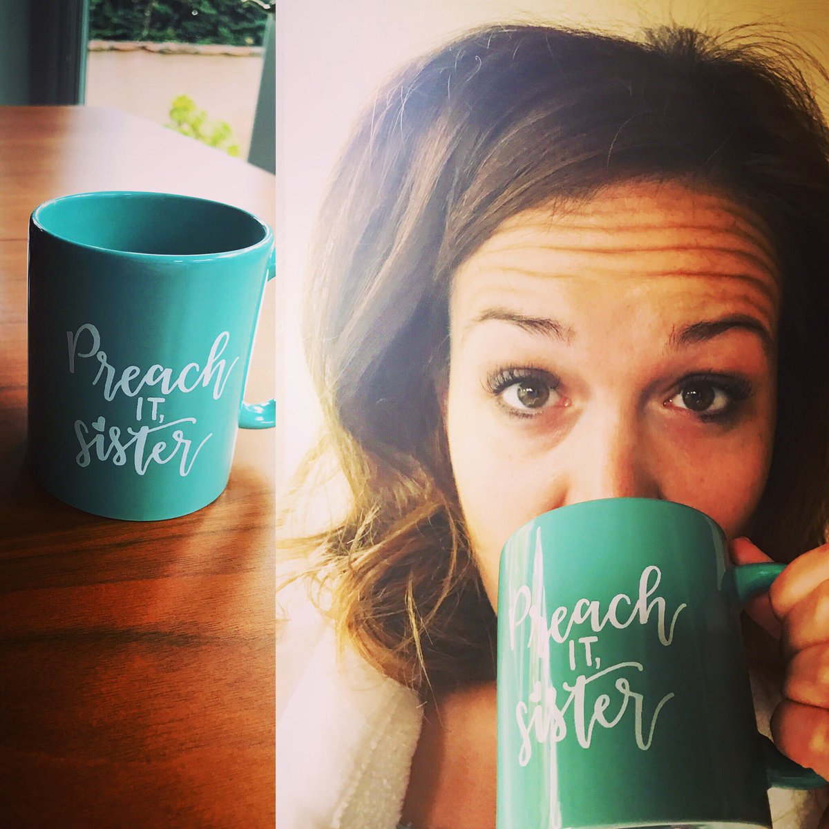 TaraBeth82's tweet photo. Good morning. ☕️ 

Why yes, I think I will "preach it, sister." 🙌🏽 https://t.co/wevvw8WF7o