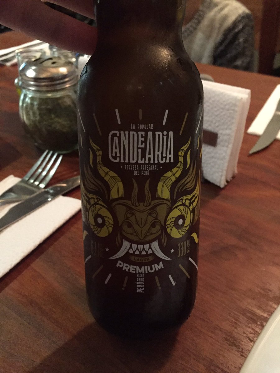 laguenavidala's tweet photo. Probamos #lacandelaria #lager #cervezaartesanal. Nota 3.5/5 le falta cuerpo pero buena para tomar varias. #beer #CraftBeer #cuzco #Foodie https://t.co/6FnmuzibtX
