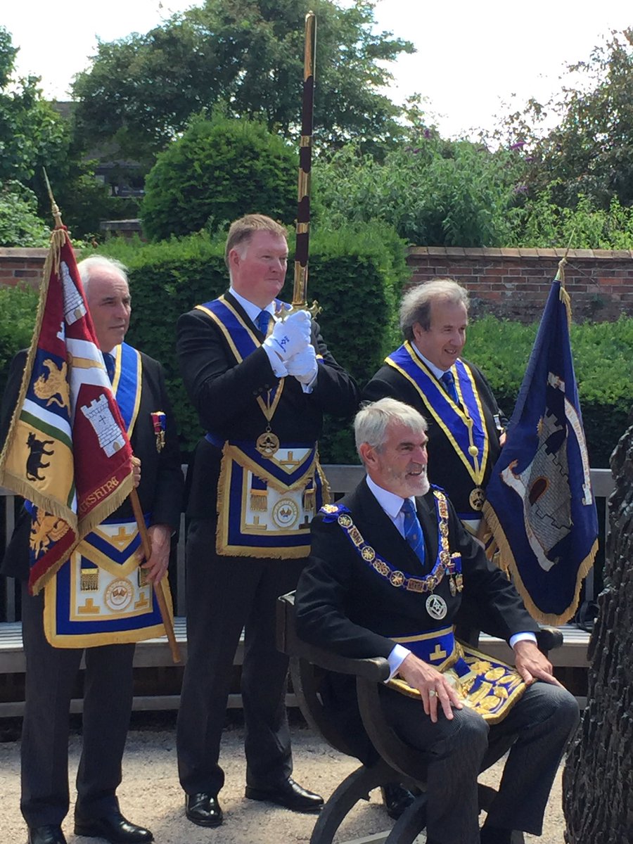 Dedication of the desk and chair at Shakespeare's Birthplace by the brethren of the Provincial Grand Lodge of Warwickshire #WarwickshirePGL