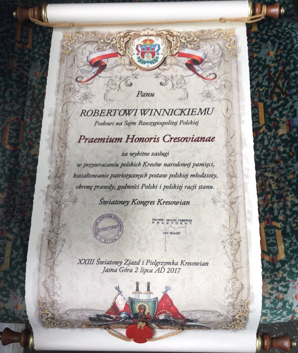 Nagroda przyznana właśnie przez środowisko kresowe to dla mnie jedno z najmilszych i najważniejszych wyróżnień w życiu.