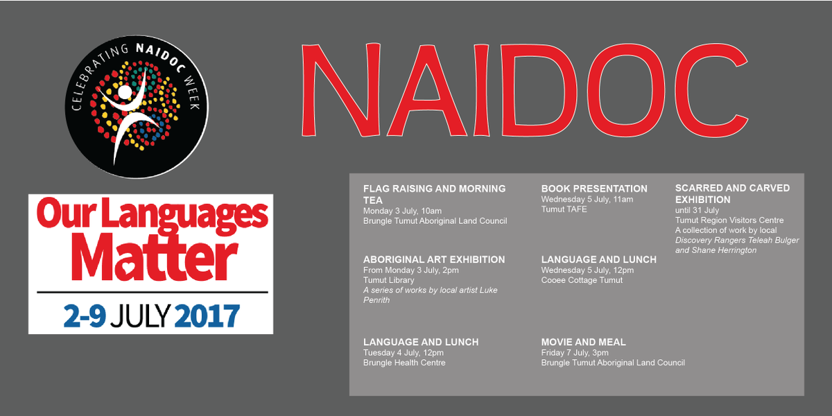 There's so much happening across the Snowy Valleys Council for NAIDOC Week, 2-9 July 2017.