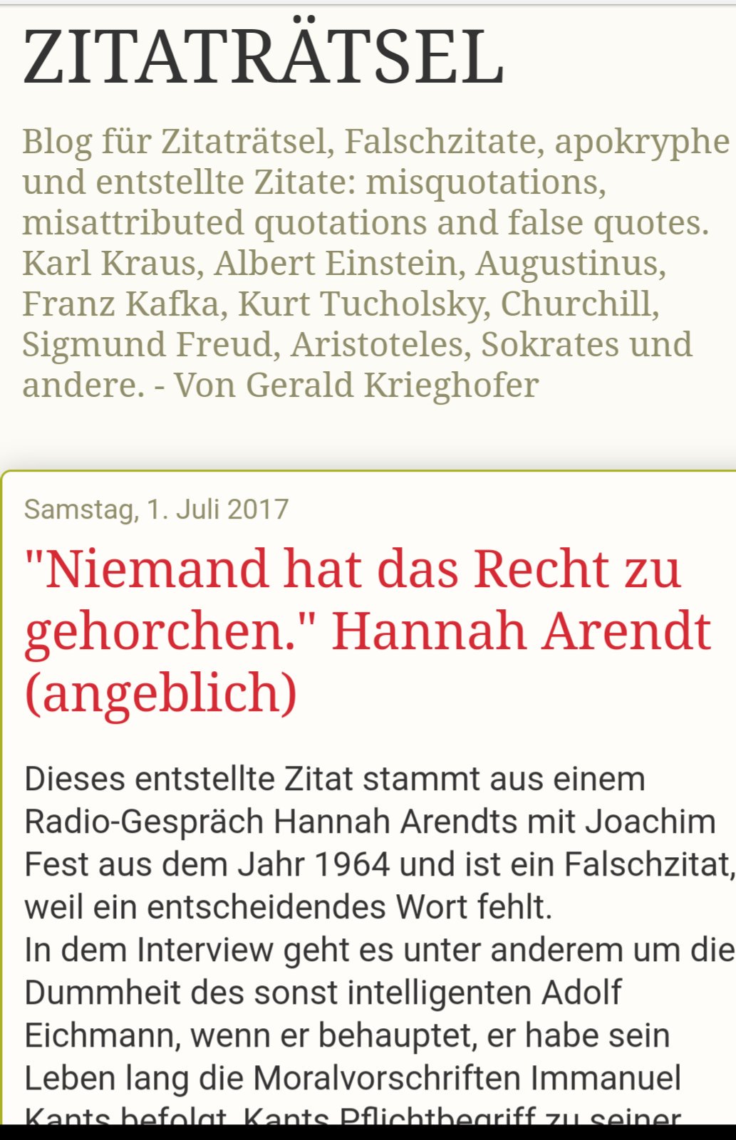 Gerald Krieghofer On Twitter Wie Ein Gedanke Hannah Arendts Zu