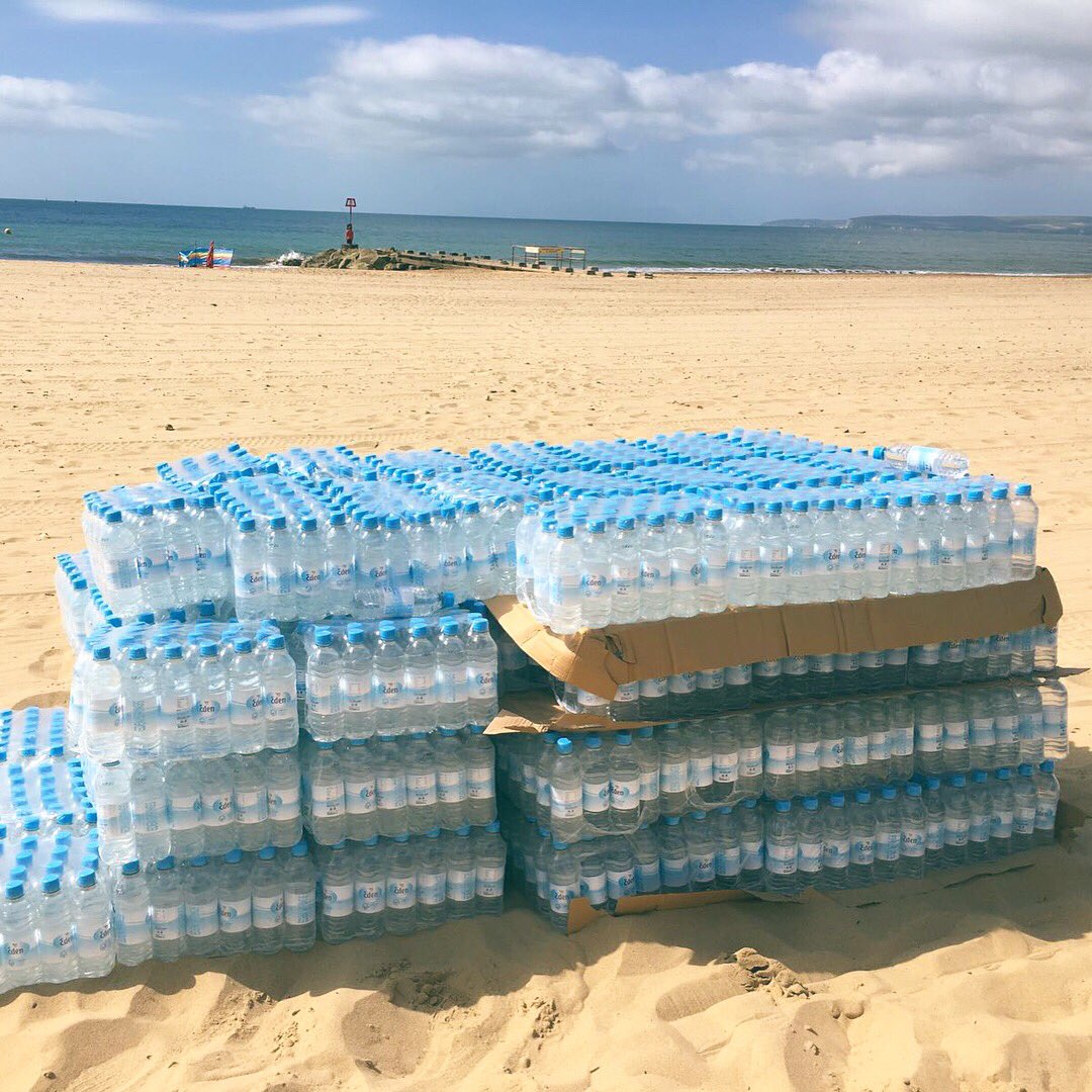 Huge thanks to @eden_springs for their hydration donation! It was a scorcher so it was key to keeping everyone safe and cool on the beach 💧💦