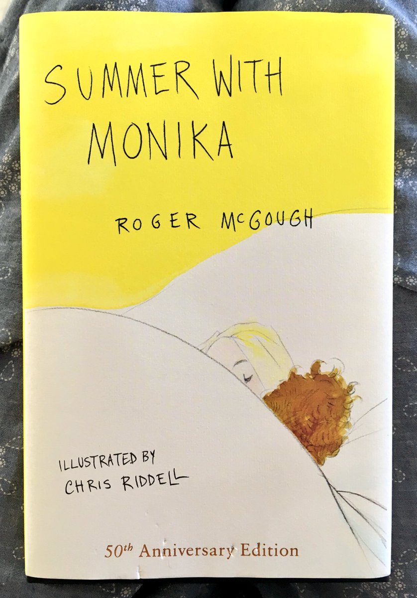 ninastibbe's tweet photo. ☀️Summer with Monika by Roger McGough @VikingBooksUK
🖍illustrations by Chris Riddell
🐶tooth marks by Peggy
 #50thAnniversary https://t.co/JT7Q1wPPdI