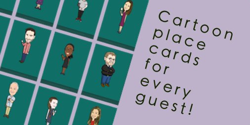 Ever been to a wedding where every guest had a cartoon place card? weddingcartoons.co.uk #weddingideas #weddingfavors #uniqueweddings