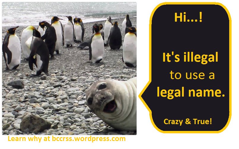 ErineTruth's tweet photo. its #illegal to use a #legalname
@thelonelyisland @IsleOfTruth @pastlifewisdom @HOTSPRINGSGOV  
#truth #hi
Read >>>https://t.co/Iz2ZdjuKcU https://t.co/VKb4WEHGAk