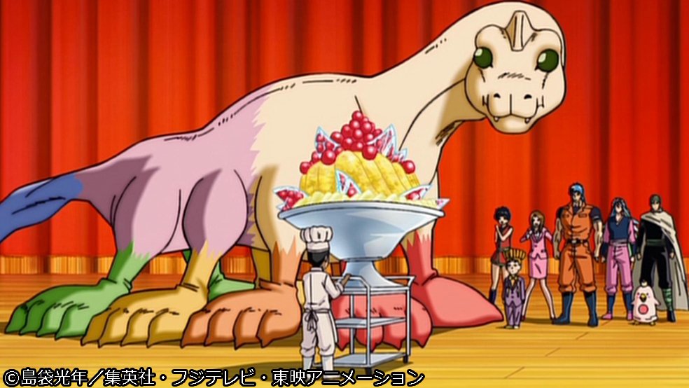 Abemaアニメ アベアニ トリコ 小松のコンビ結成 今回の食材は野菜の王様 オゾン草 標高数万メートルの雲の上にある天空の野菜畑 ベジタブルスカイへ 二人で最高のフルコースを作ろう トリコ 毎週日曜 夜10時より一挙放送中 視聴はコチラ