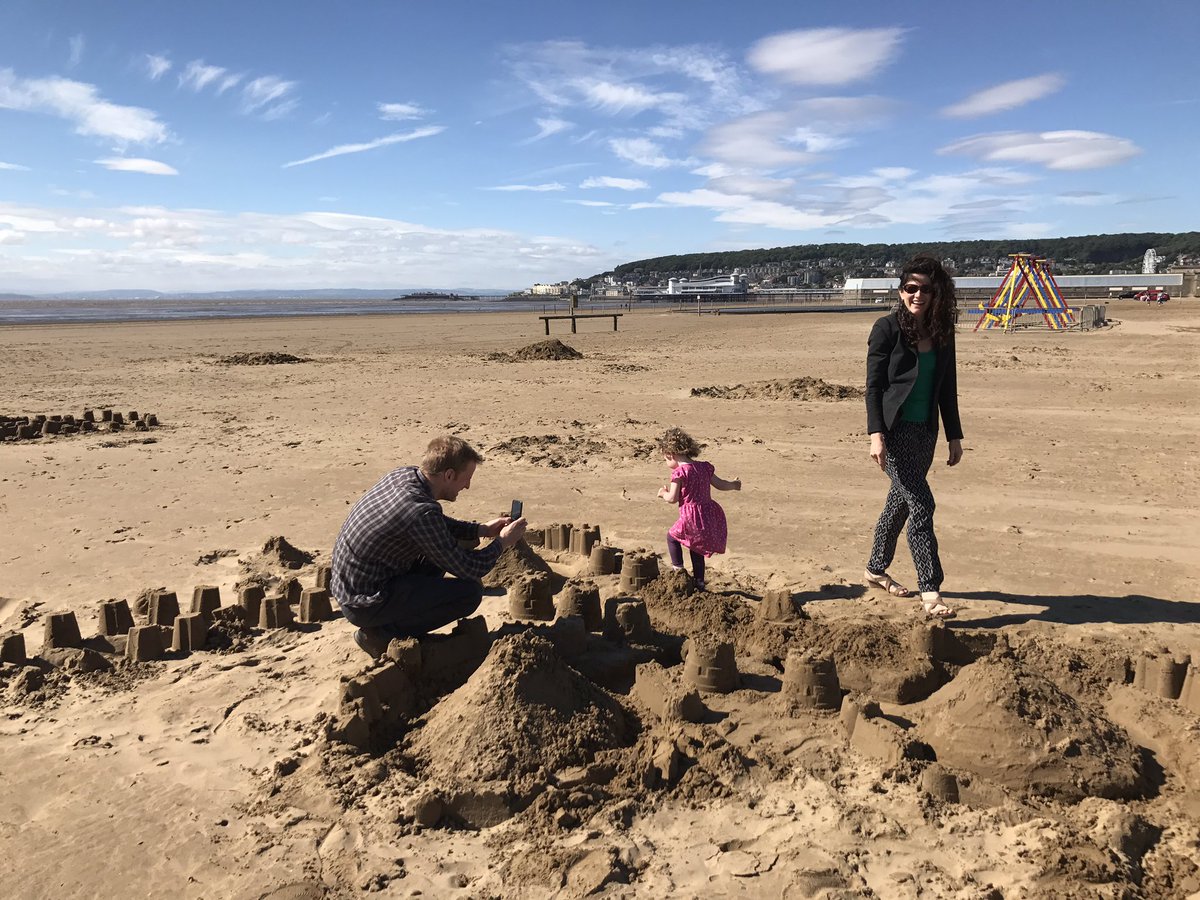 This girl's heading for a future in the demolition industry 👷🏻‍♀️💛#sandcastlestomping #parentingprep #pregnancy