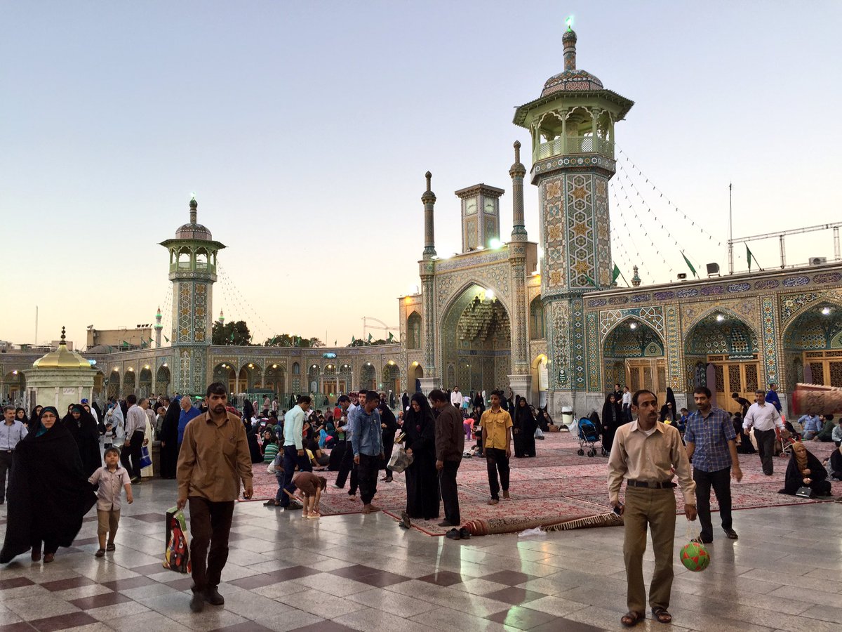 Beautiful shrine is surrounded by courtyards where pilgrims from  #Iran,  #Iraq,  #Pakistan,  #India,  #Lebanon and many more rest during visit