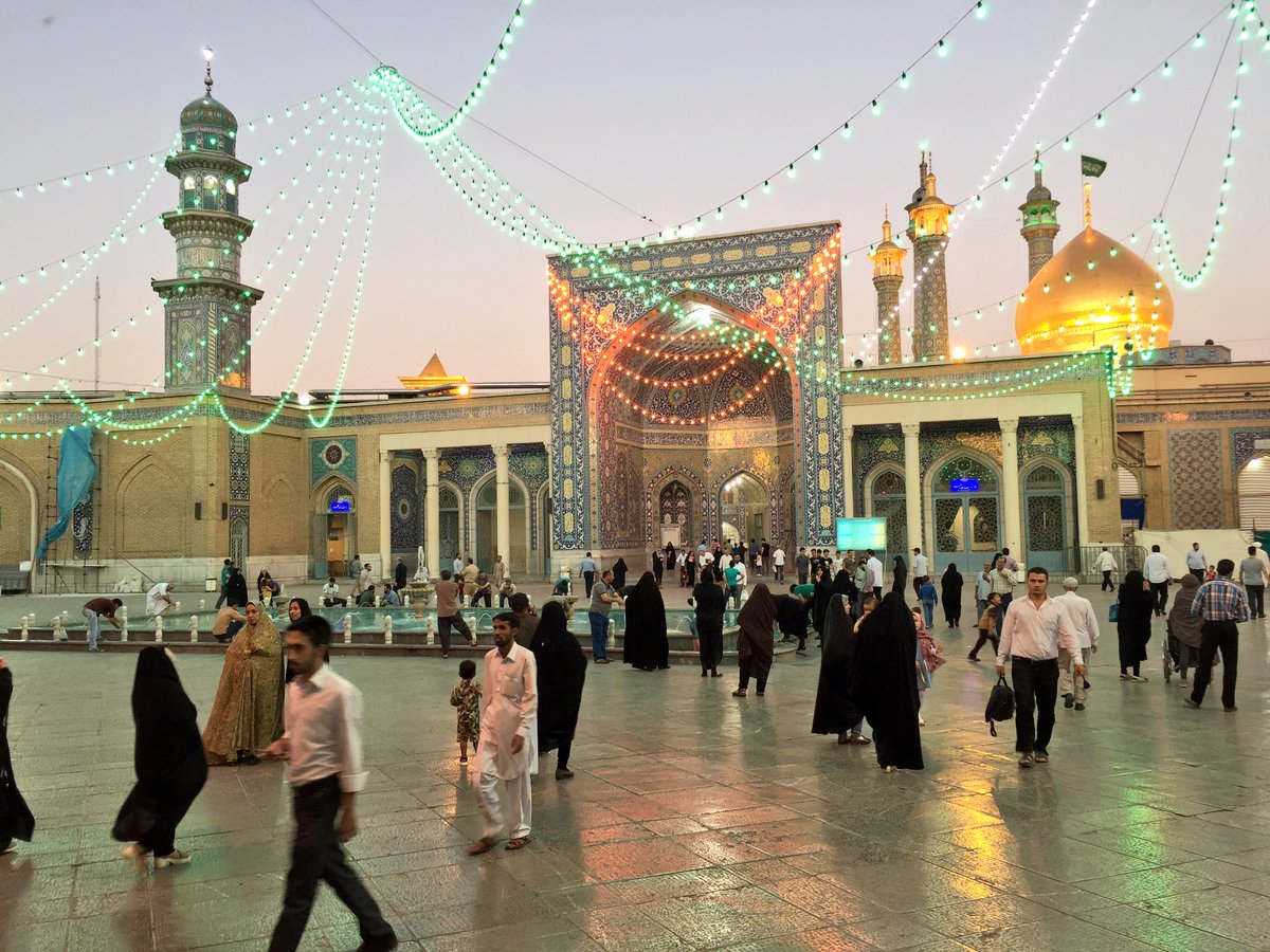 Beautiful shrine is surrounded by courtyards where pilgrims from  #Iran,  #Iraq,  #Pakistan,  #India,  #Lebanon and many more rest during visit