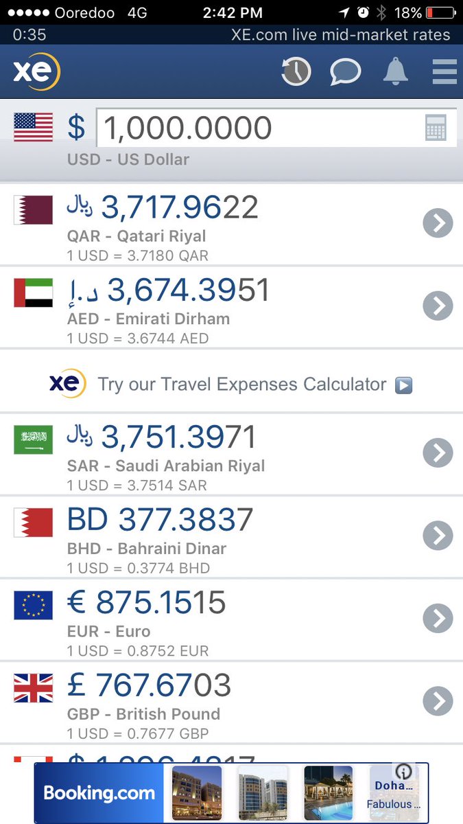 ناصر بن سالمين On Twitter سعر صرف الألف دولار مقابل عملة قطر و