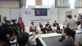 KVIC signed MoU with NIFT at Ahmedabad on1st July in the august presence of Hon'ble Union  Minister Textiles,Mos Textiles and  Chairman,KVIC