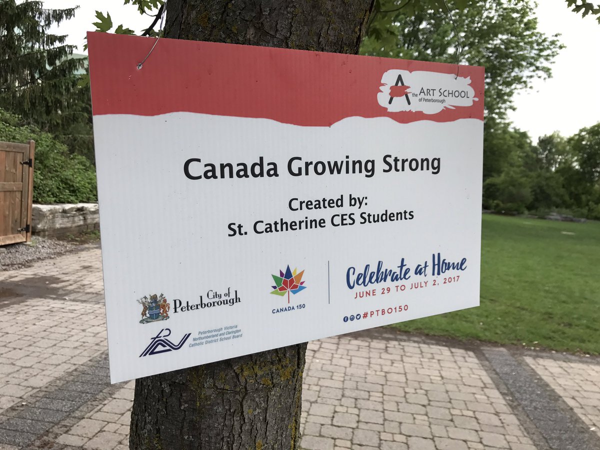 It has been the talk of the park all weekend. Last day to take in "Canada Growing Strong" by <a href="/StCatPVNC/">St. Catherine PVNC</a> students <a href="/silverbeancafe/">Silver Bean Cafe</a> #ptbo150