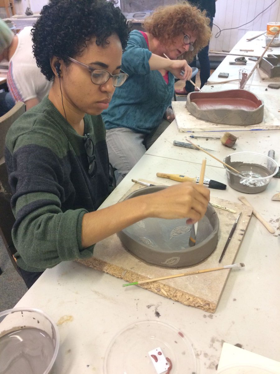 CovArtspace's tweet image. Great ceramics workshop at Holyhead Studios today - 16 beautiful platters for the Spon Spun Party Picnic on 10 Sept :-) #SponSpun17