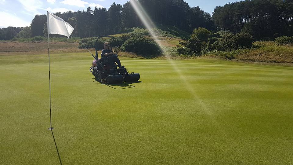 Hollinwell's tweet image. 1st practice day over for @open #FinalQualifying. Time for cutting the greens #HollinwellGreenkeeper
