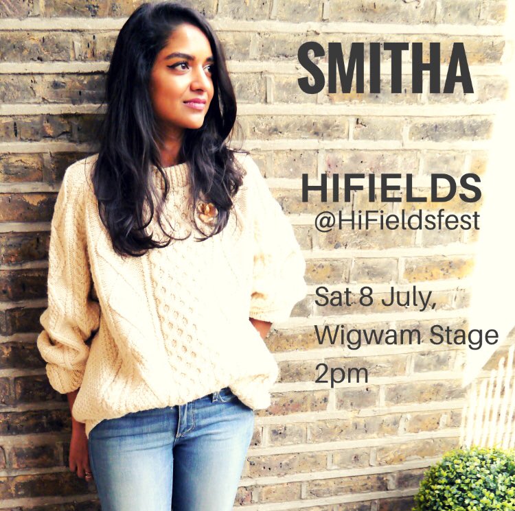 SmithaMusic's tweet photo. @HiFieldsFest This Saturday! Can't wait!! Joined by @ImranAhmadMusic (guitar), Imran Saiyed (bass), Charlotte wells (drums).📷@stylebybello https://t.co/fudgNNF2Cu