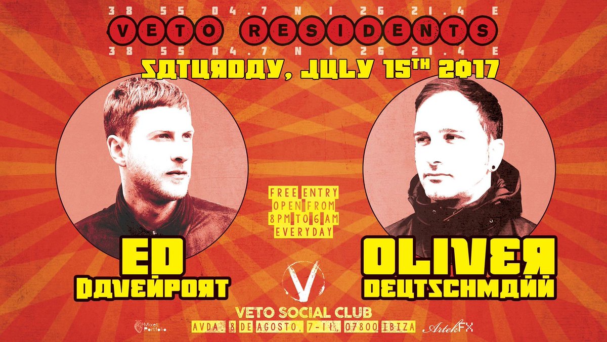 Coming soon at VETO SOCIAL CLUB, OIGA!!!! #technomusic #underground #ibiza #2017