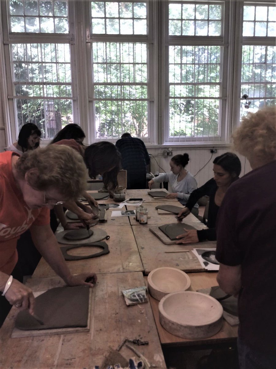 CovArtspace's tweet image. Great ceramics workshop at Holyhead Studios today - 16 beautiful platters for the Spon Spun Party Picnic on 10 Sept :-) #SponSpun17