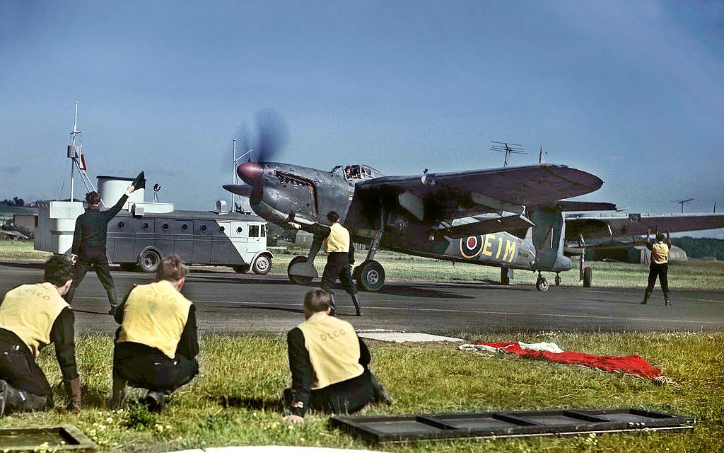 Fairey Barracuda of 767 Squadron at Navy HMS “Spurious” a runway that simulated the deck of an aircraft carrier.
