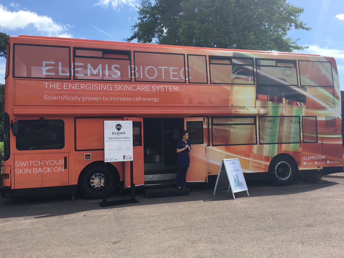 TheCelticManor's tweet photo. The @Elemis #spabus is the place to be this weekend for a speedy shot of relaxation and indulgence with a quick facial or massage #CelebCup https://t.co/yphvTKqe8Q