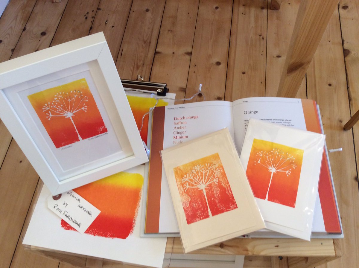 blue_easel's tweet photo. Colour inspiration from The Secret Lives of Colour by Kassia St Clair #thesecretlivesofcolour #kassiastclair #linoprint #originalart https://t.co/7NVpKB038D