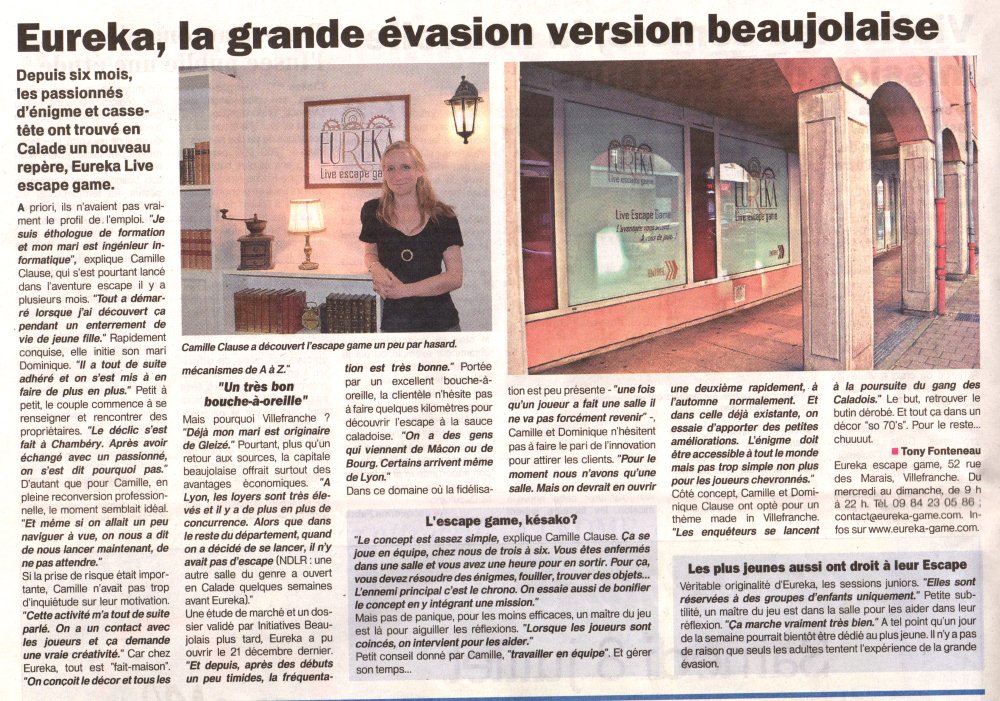 Eureka, la grande évasion version beaujolaise :) #PatrioteBeaujolais le 29 juin 2017 goo.gl/5Gxgta