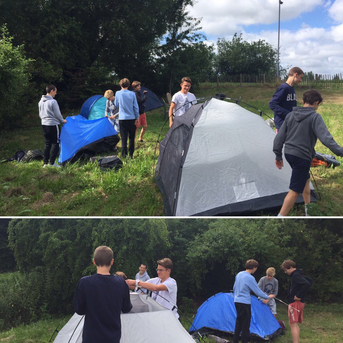 😂😂 Tentenkamp aan de Rotte wordt opgezet #teamafsluiting